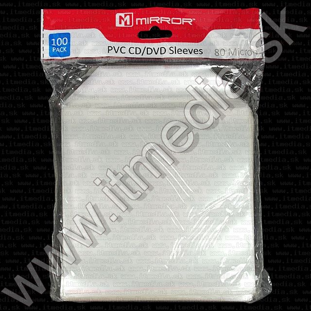 Image of Mirror PVC Plastic CD Sleeves with closer 100pk 80mc (IT8711)